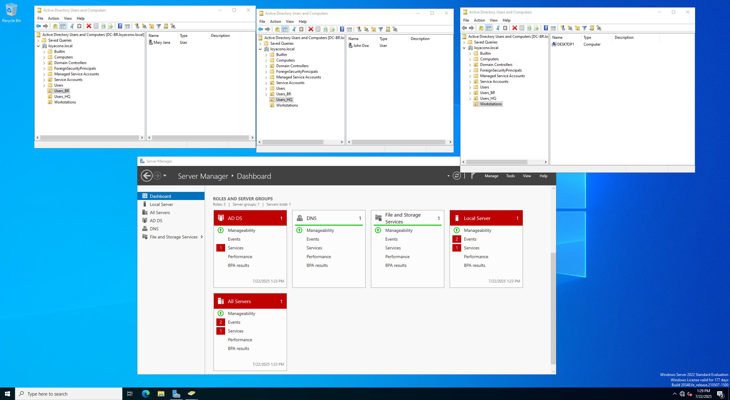 Active Directory Users and Computers